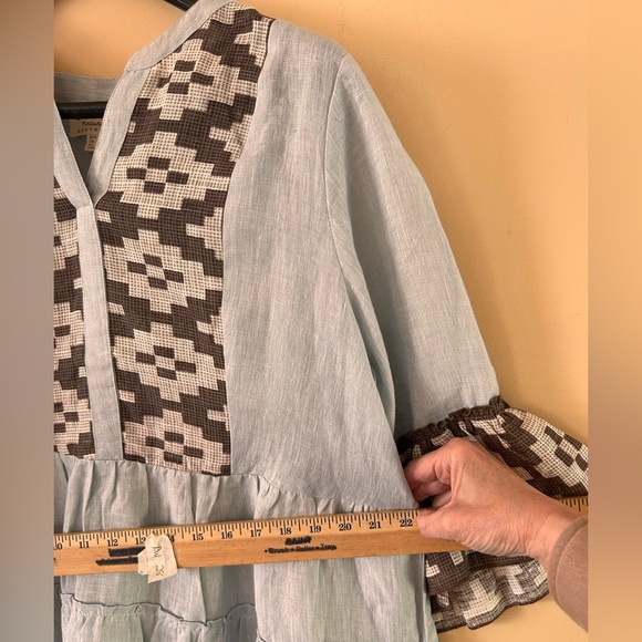 Knee length 100% linen dress - Picture 9 of 11